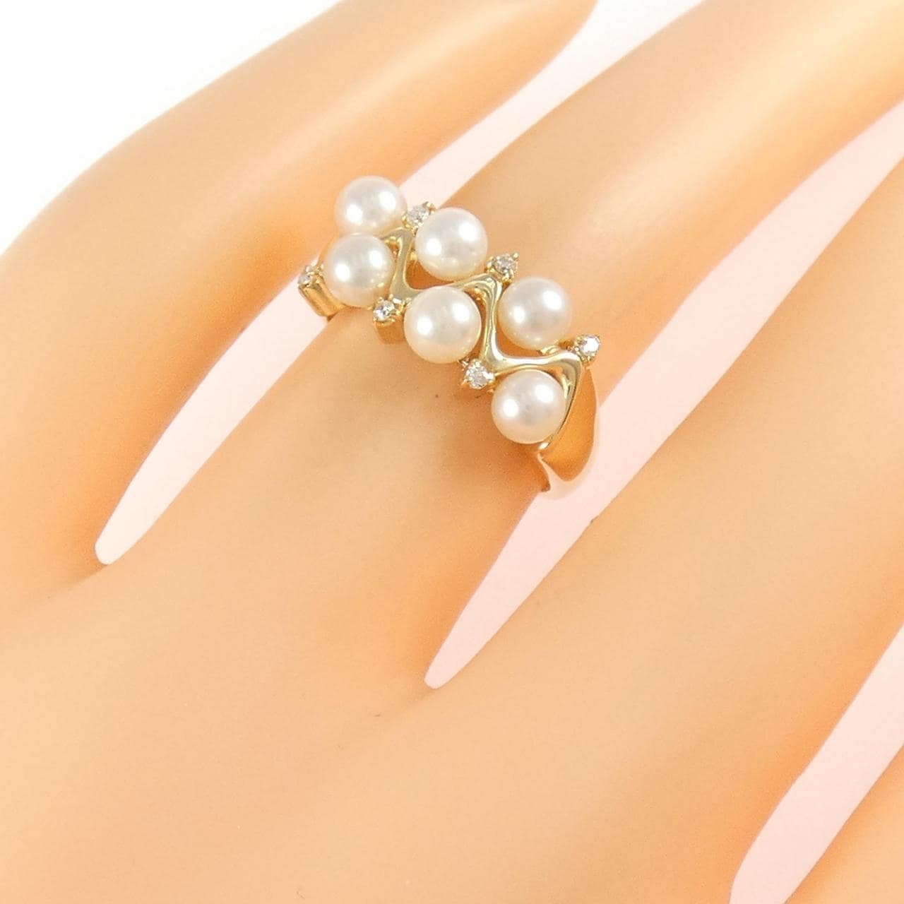 K18YG アコヤパール リング 3.5mm