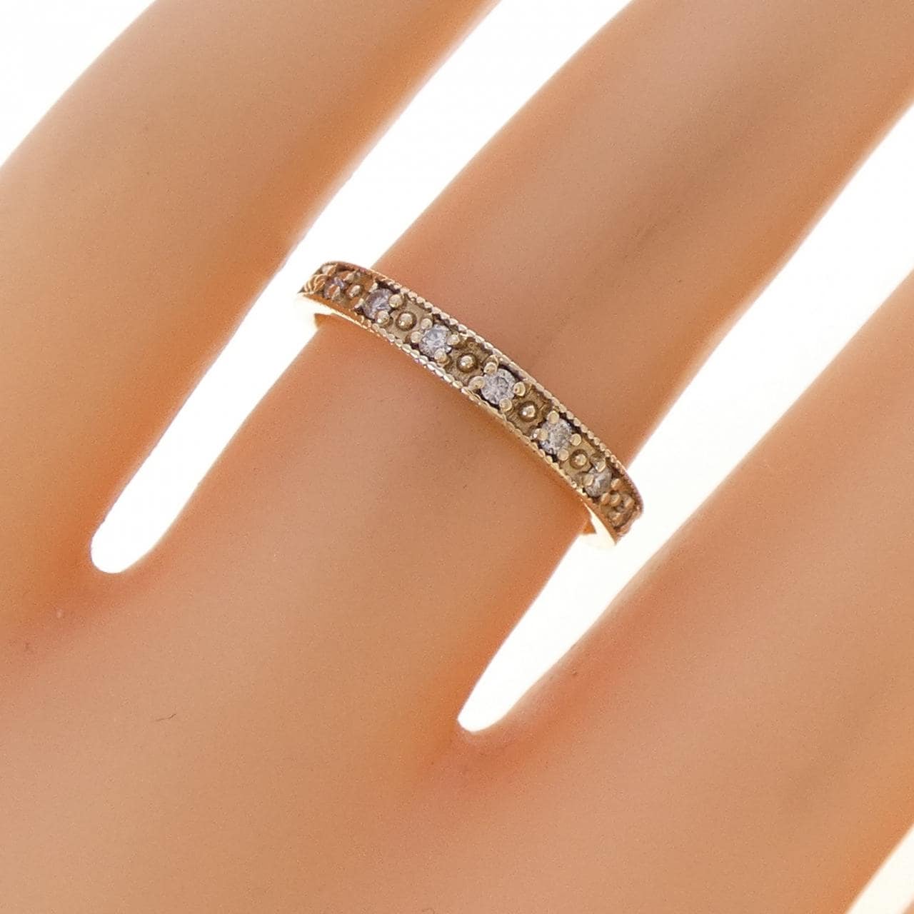 K10YG ダイヤモンド リング 0.09CT