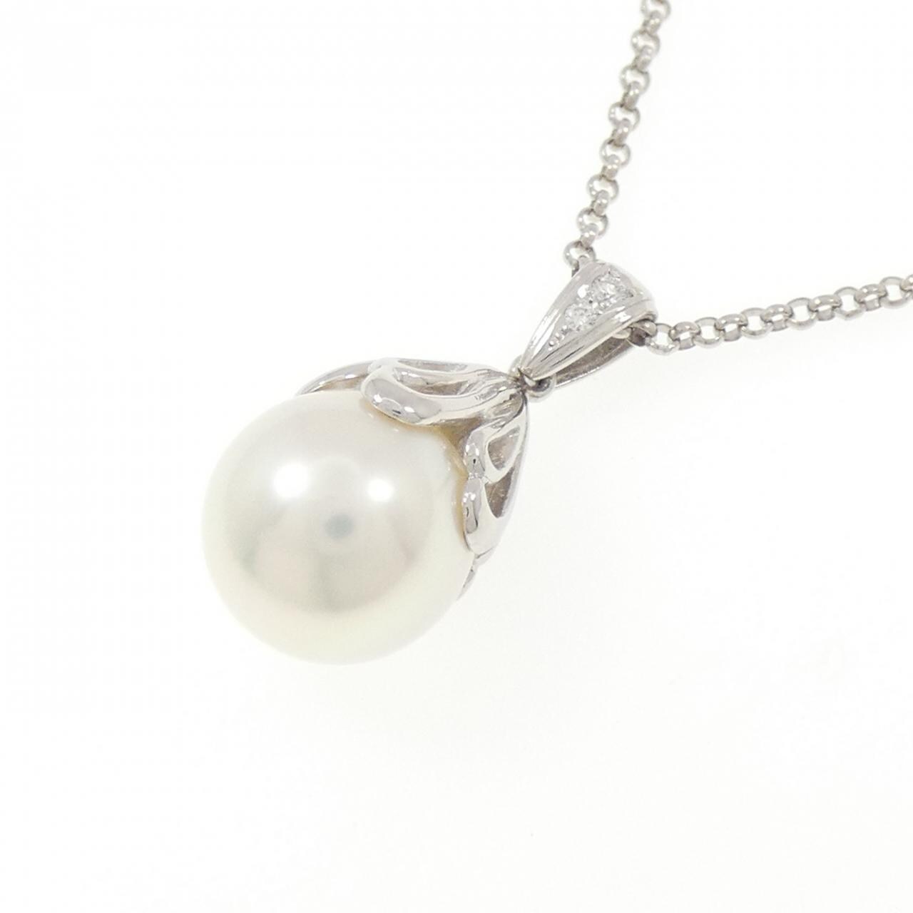 PT900/PT850 白蝶パール ネックレス 11.4mm
