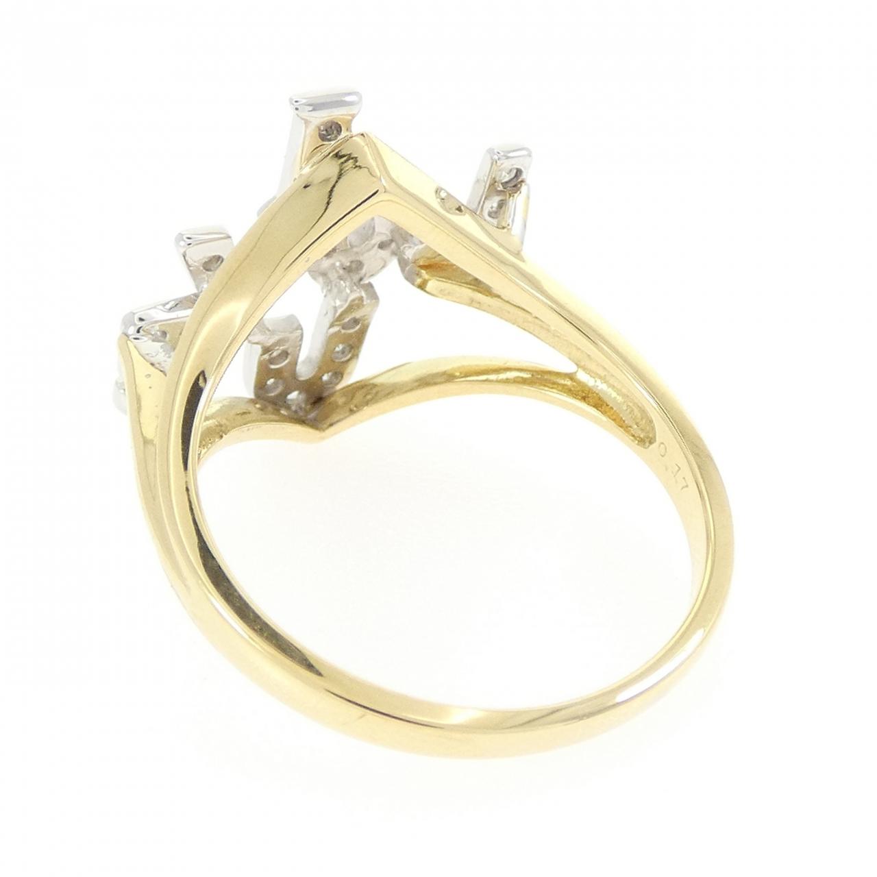 750YG/750WG ダイヤモンド リング 0.17CT
