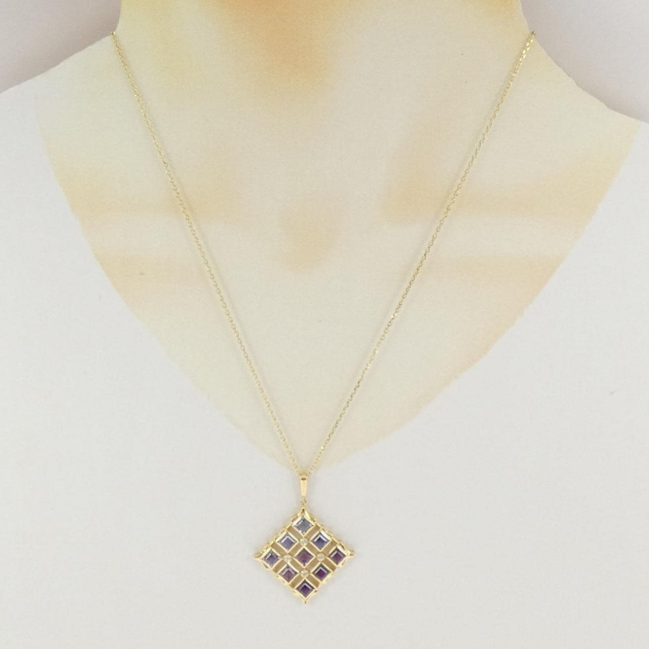 ミキモト カラーストーン ネックレス