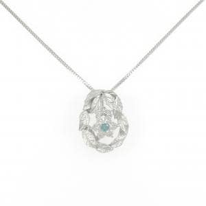 K18WG フラワー ダイヤモンド ネックレス 0.57CT