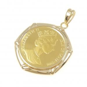 K18YG(枠) コイン ペンダント