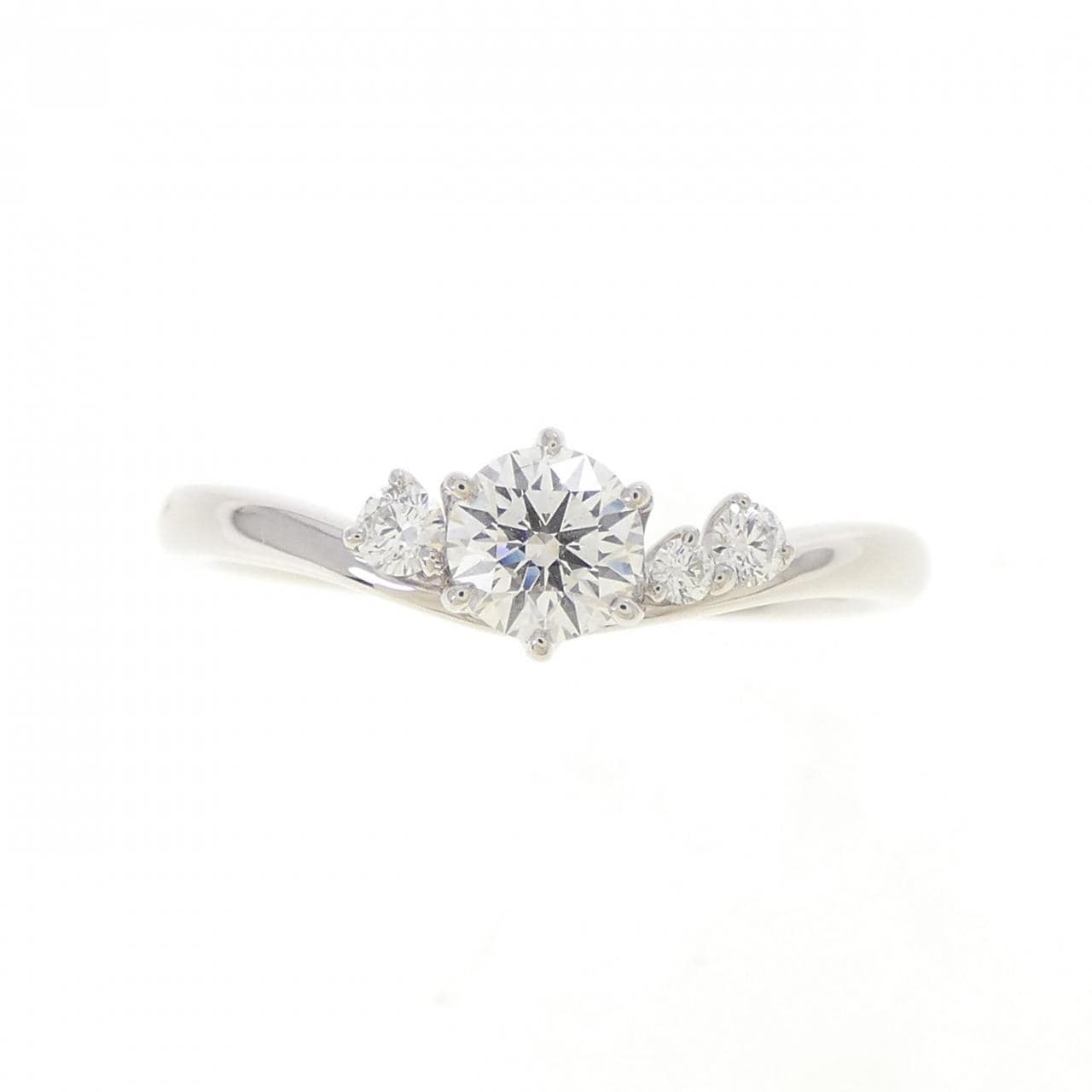 PT950 ダイヤモンド リング 0.338CT F SI1 3EXT H&C