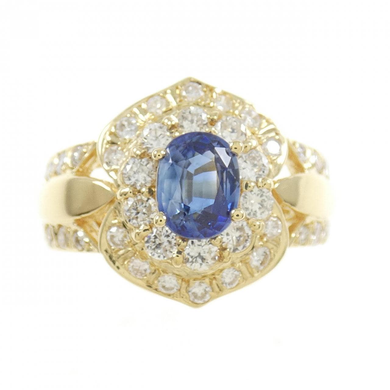 K18YG Sapphire Ring 0.92CT