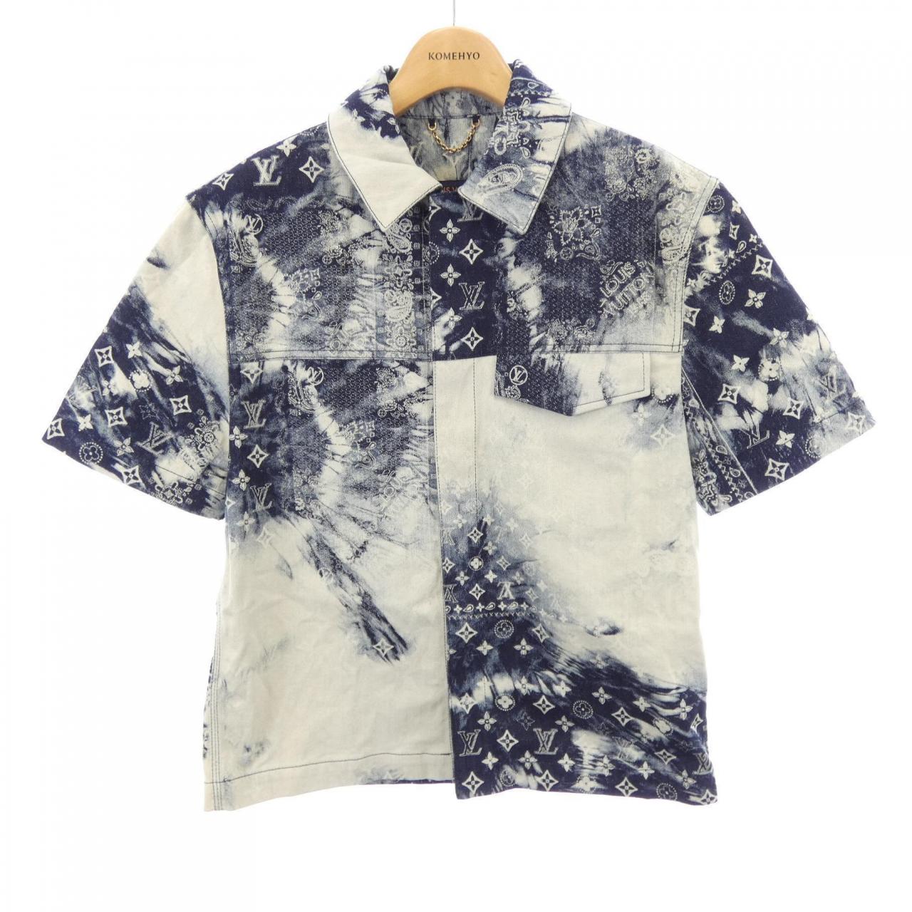 ルイヴィトン LOUIS VUITTON モノグラムバンダナショートスリーブデニムシャツ HNS17XNW2 S/Sシャツ