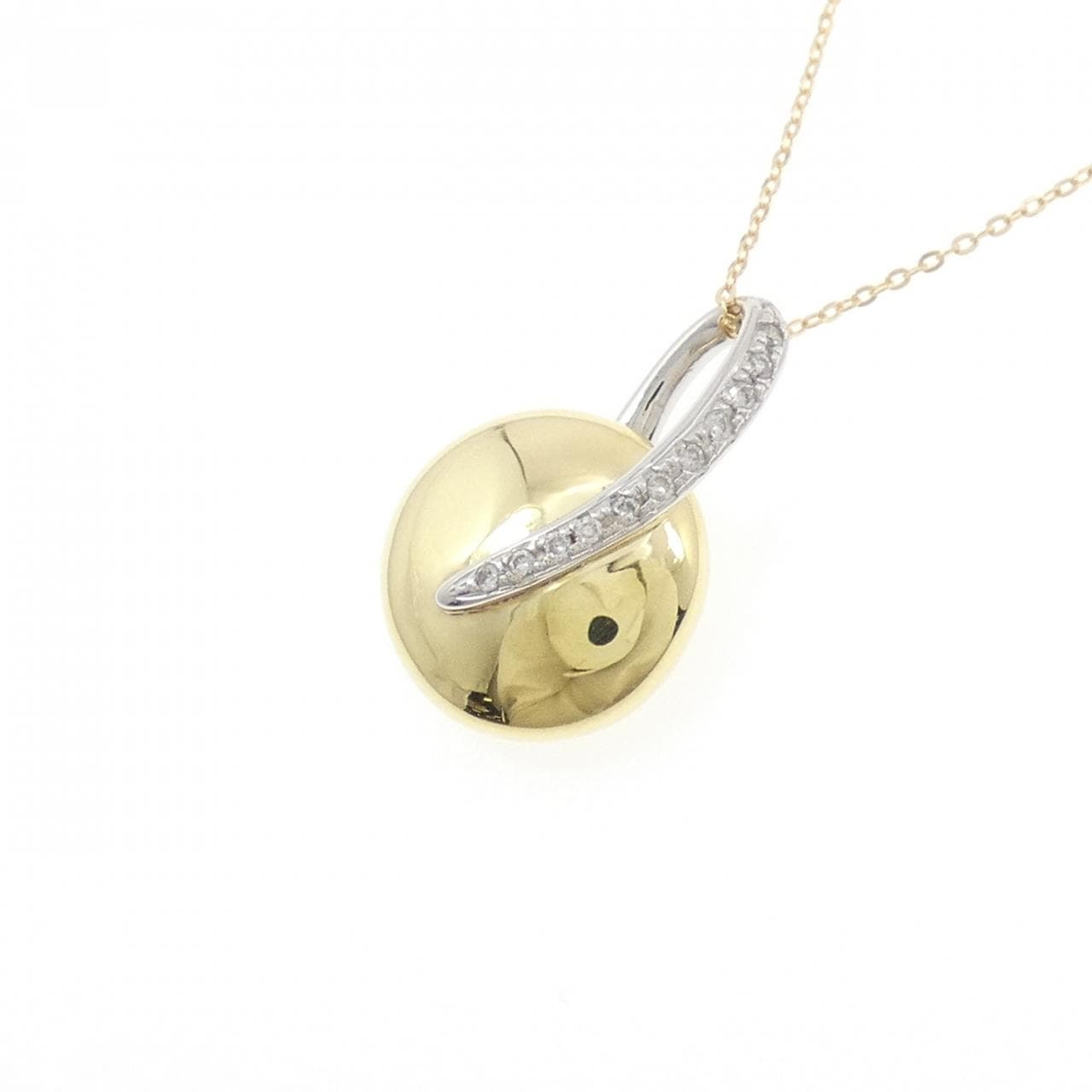 K18YG/K18WG ダイヤモンド ネックレス 0.08CT