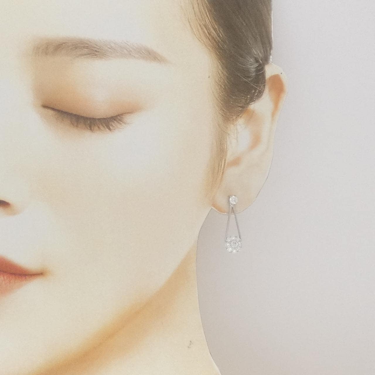 PT900 ダイヤモンド ピアス 1.08CT