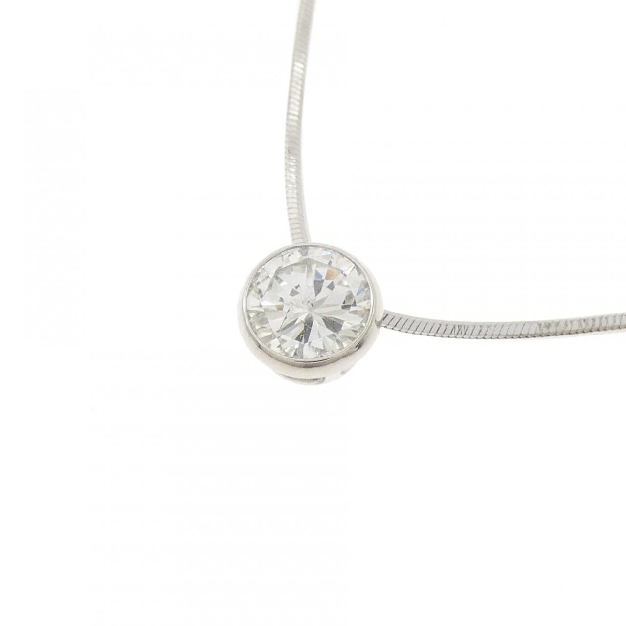 PT900/PT850 ソリティア ダイヤモンド ネックレス 0.710CT
