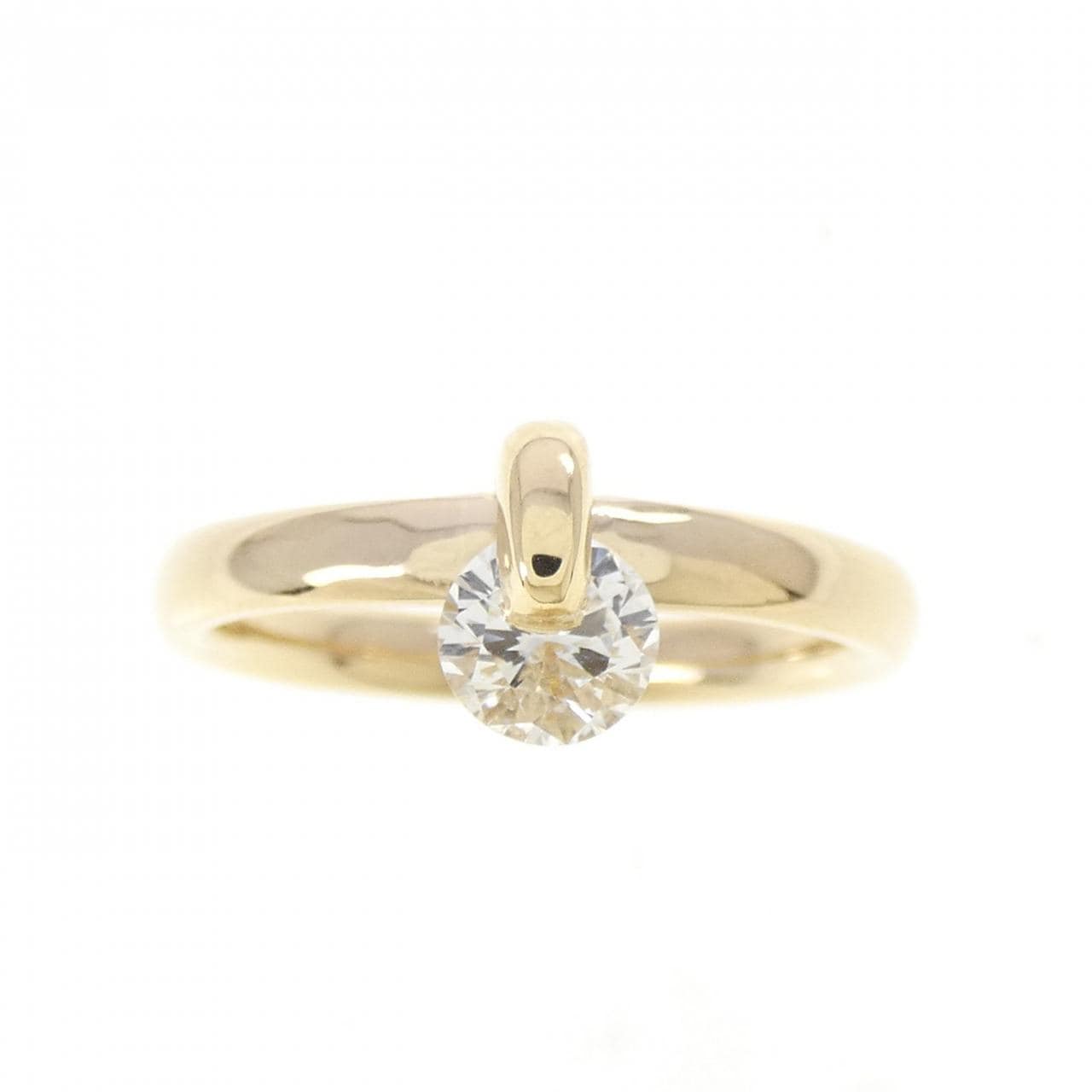 K18YG ダイヤモンド リング 0.420CT