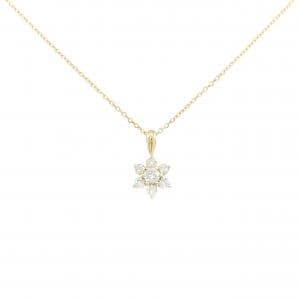 K18YG フラワー ダイヤモンド ネックレス 0.31CT