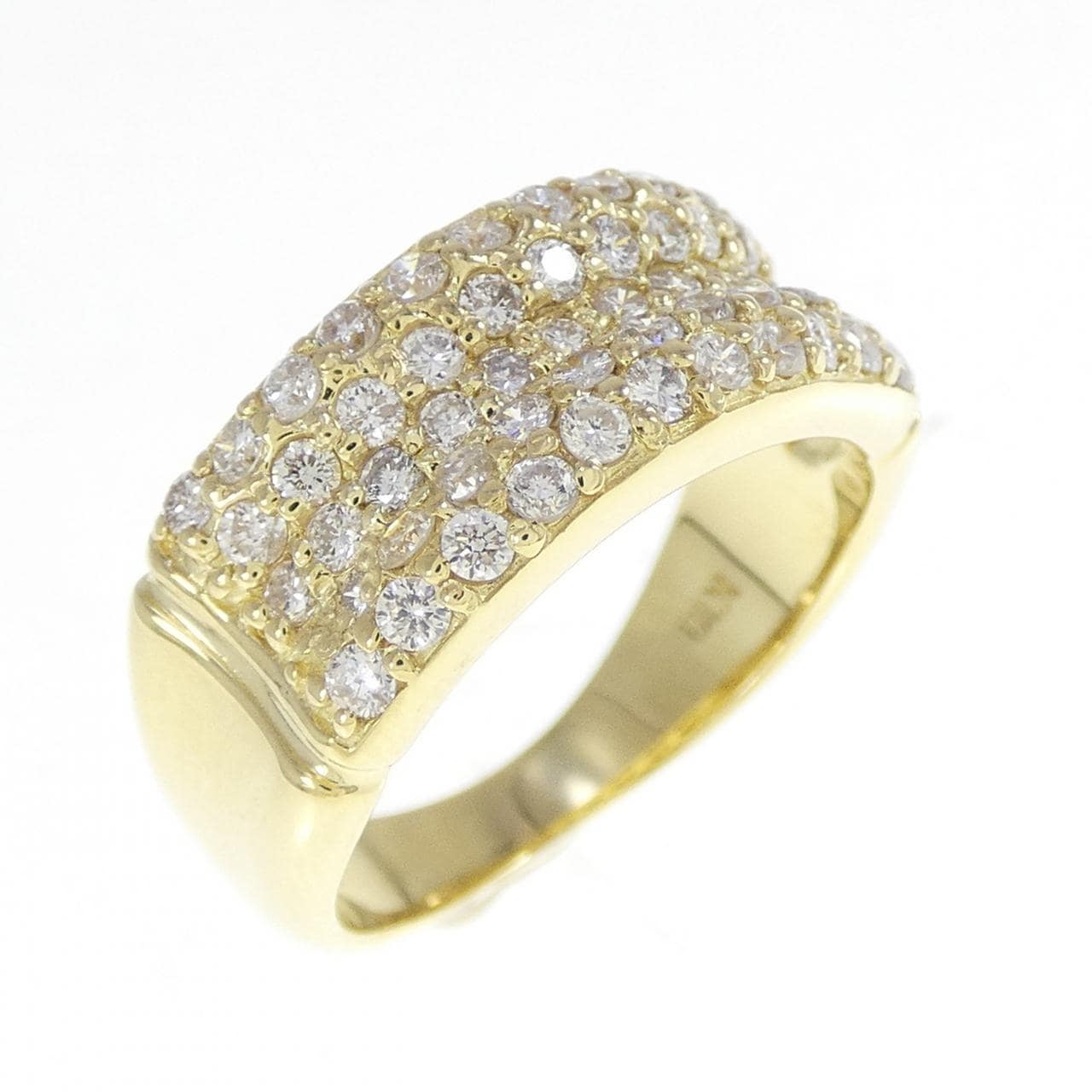 K18YG パヴェ ダイヤモンド リング 0.72CT