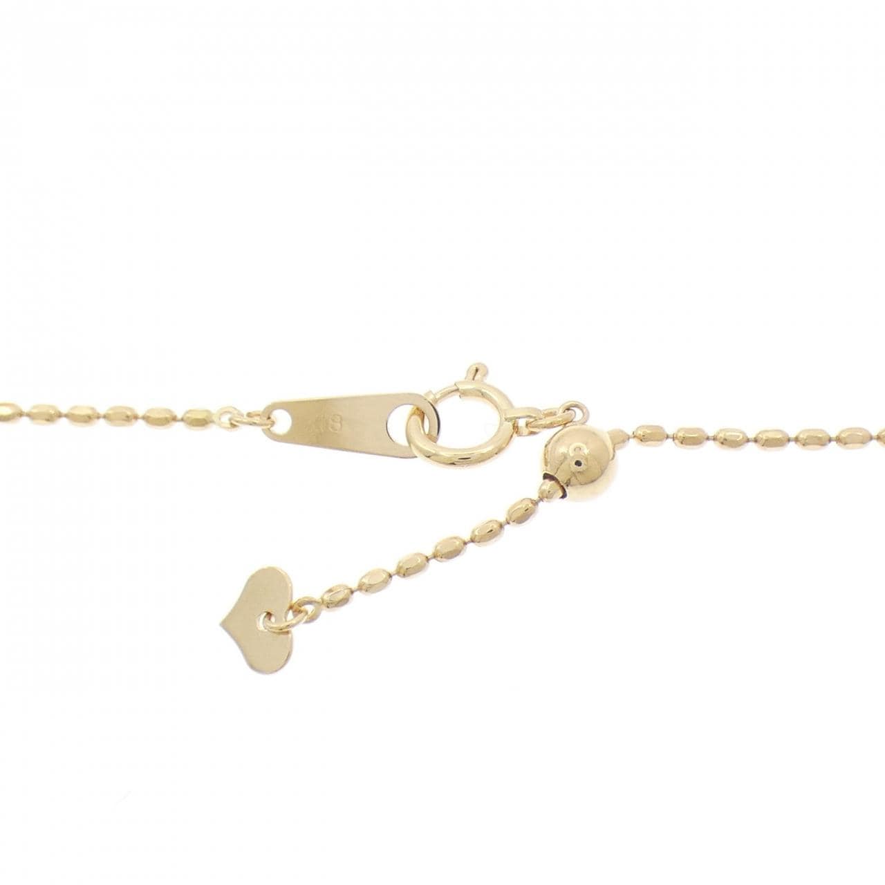 K18YG ラビット カラーストーン ネックレス