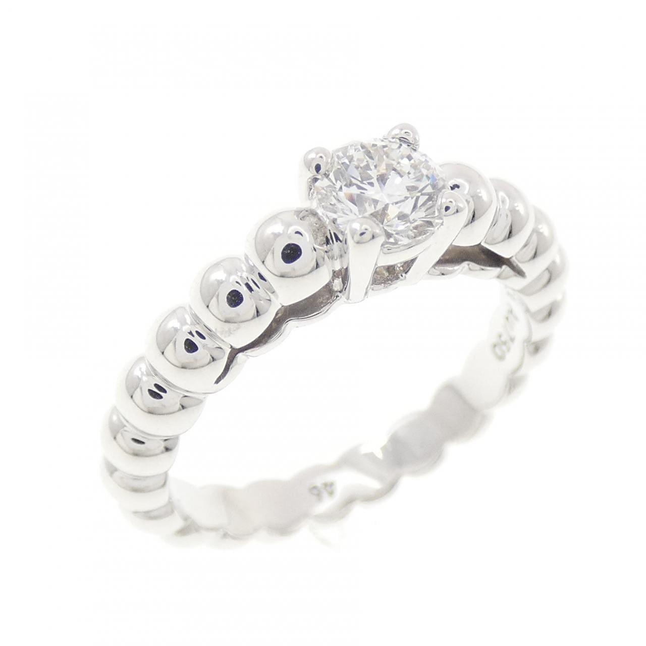 ヴァンクリーフ&アーペル ペルレ ソリティア リング 0.31CT E VVS2 EXT