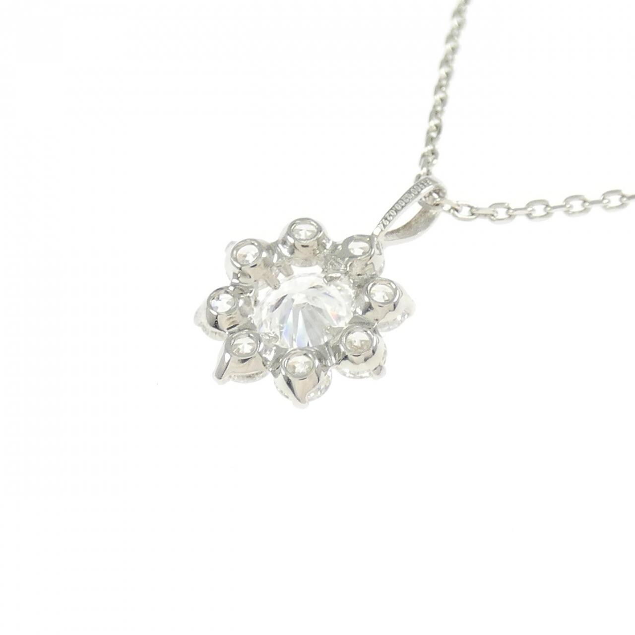 【新品】PT900/PT850 ダイヤモンド ネックレス 0.200CT D SI1 Good