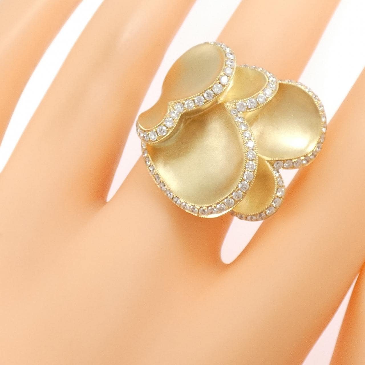 K18YG ハート ダイヤモンド リング 1.06CT