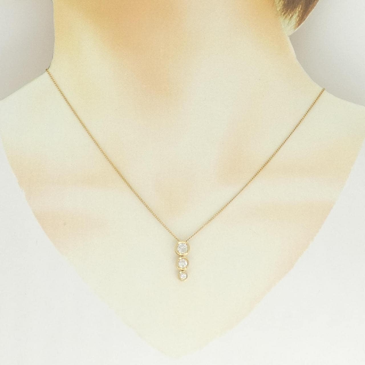 K18YG ダイヤモンド ネックレス 0.61CT