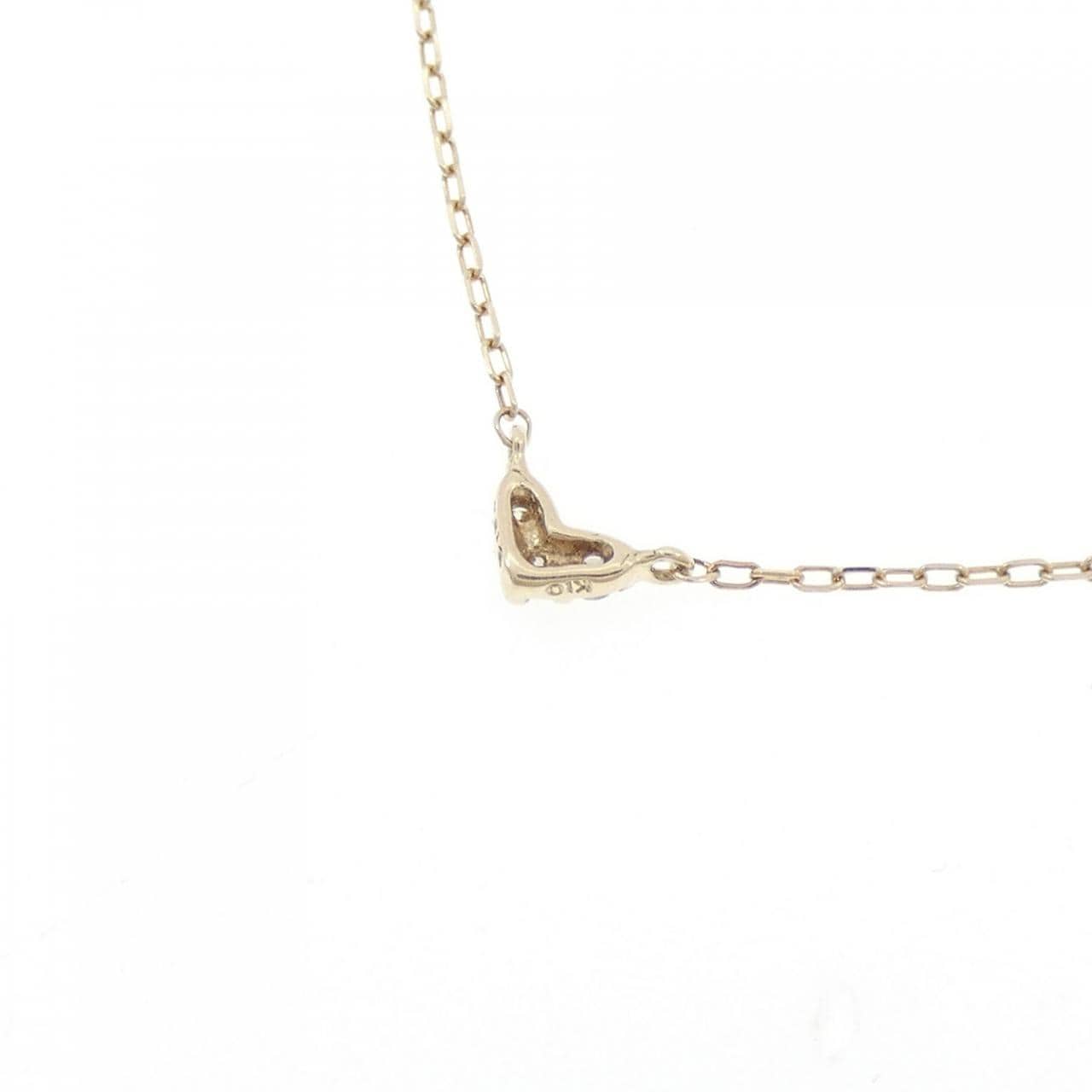 K10YG ハート ダイヤモンド ネックレス 0.02CT