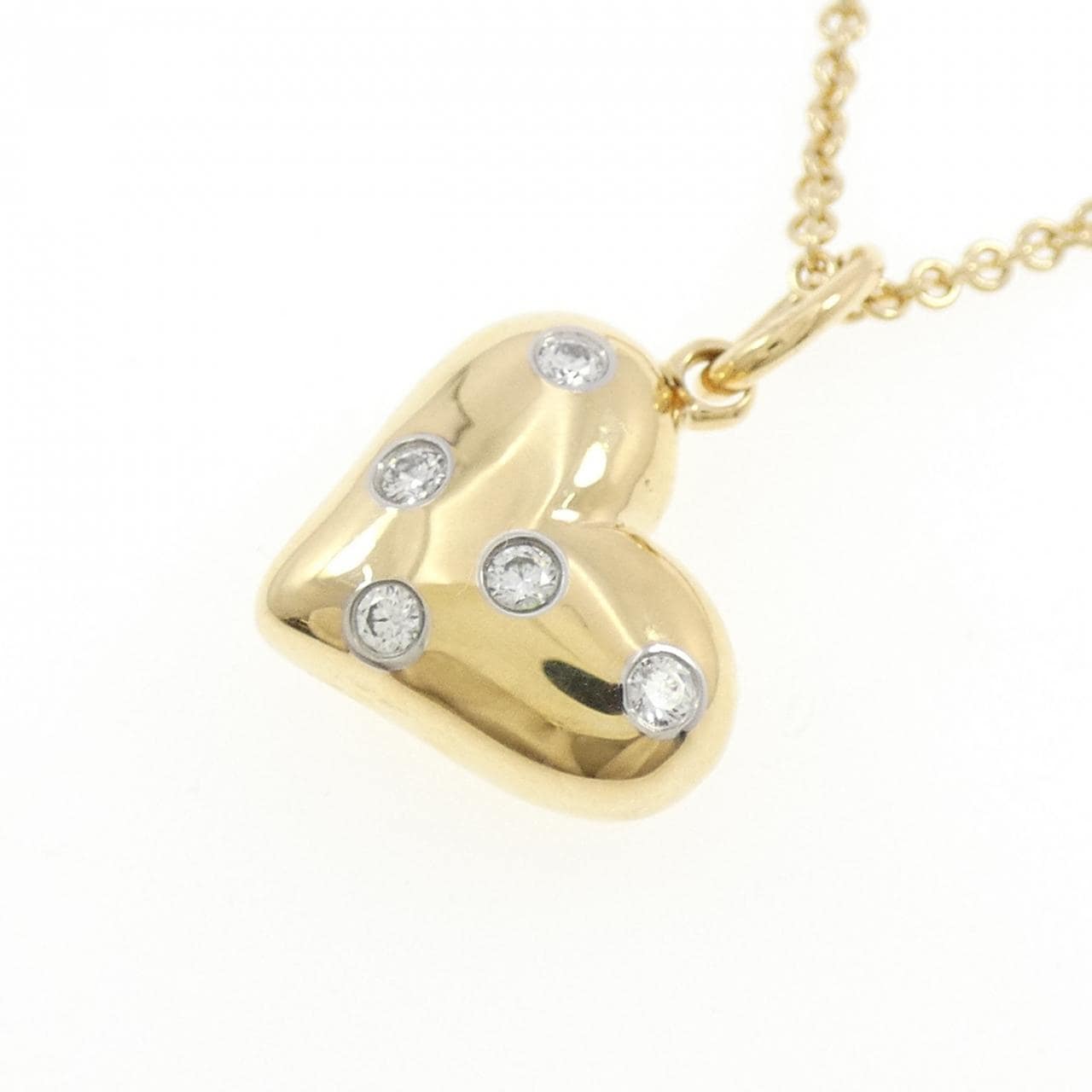 ティファニー ドッツ ピンチドハート ネックレス