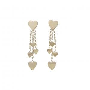 K18YG ハート ピアス