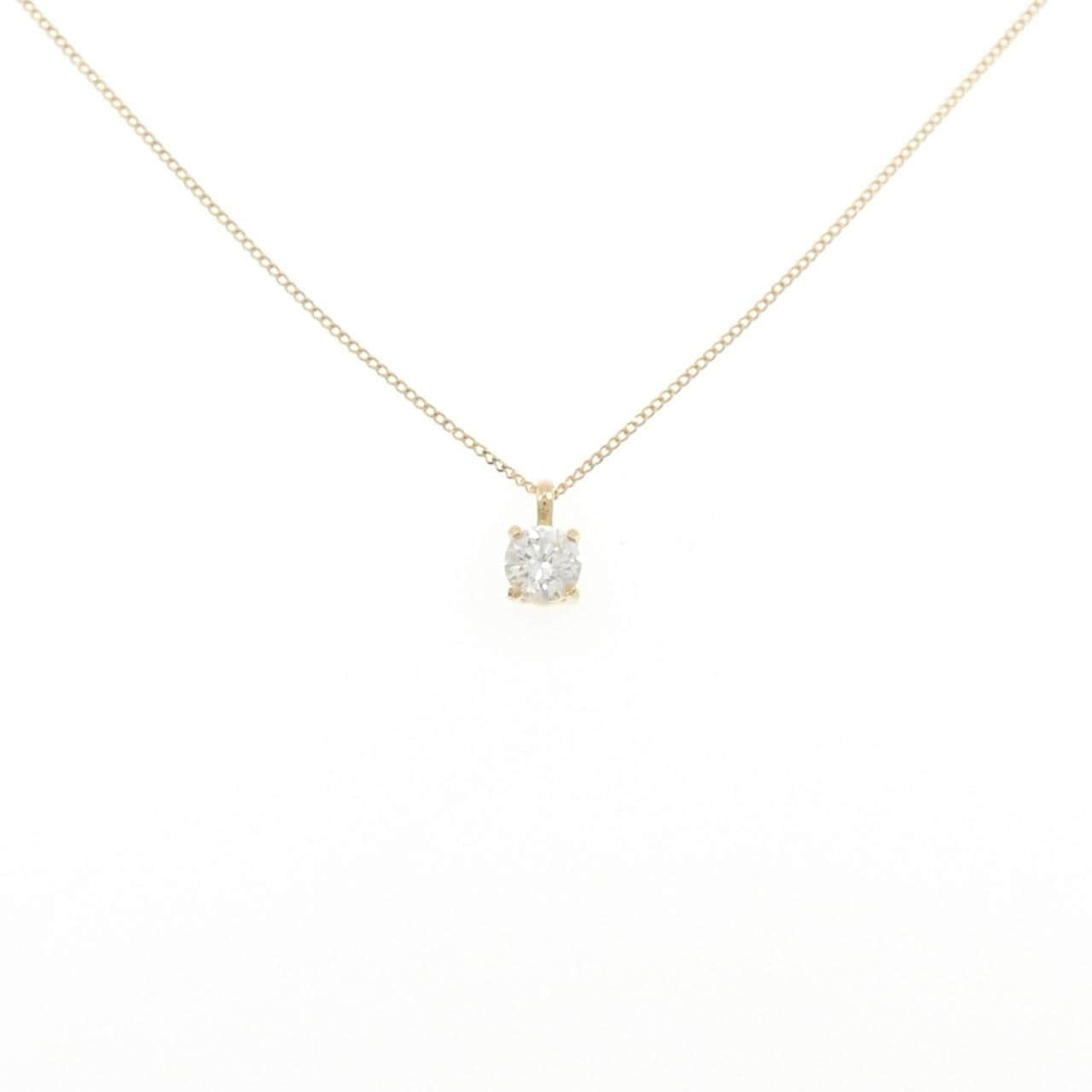 K18YG ソリティア ダイヤモンド ネックレス 0.20CT