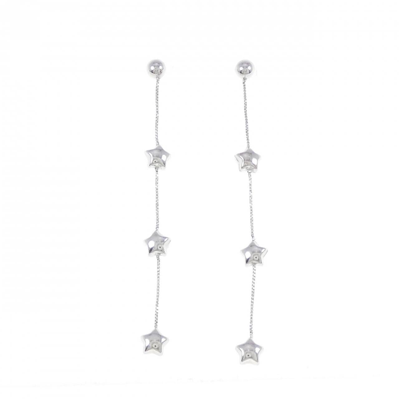K14WG star earrings