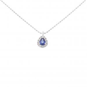 K18WG サファイヤ ネックレス 0.14CT