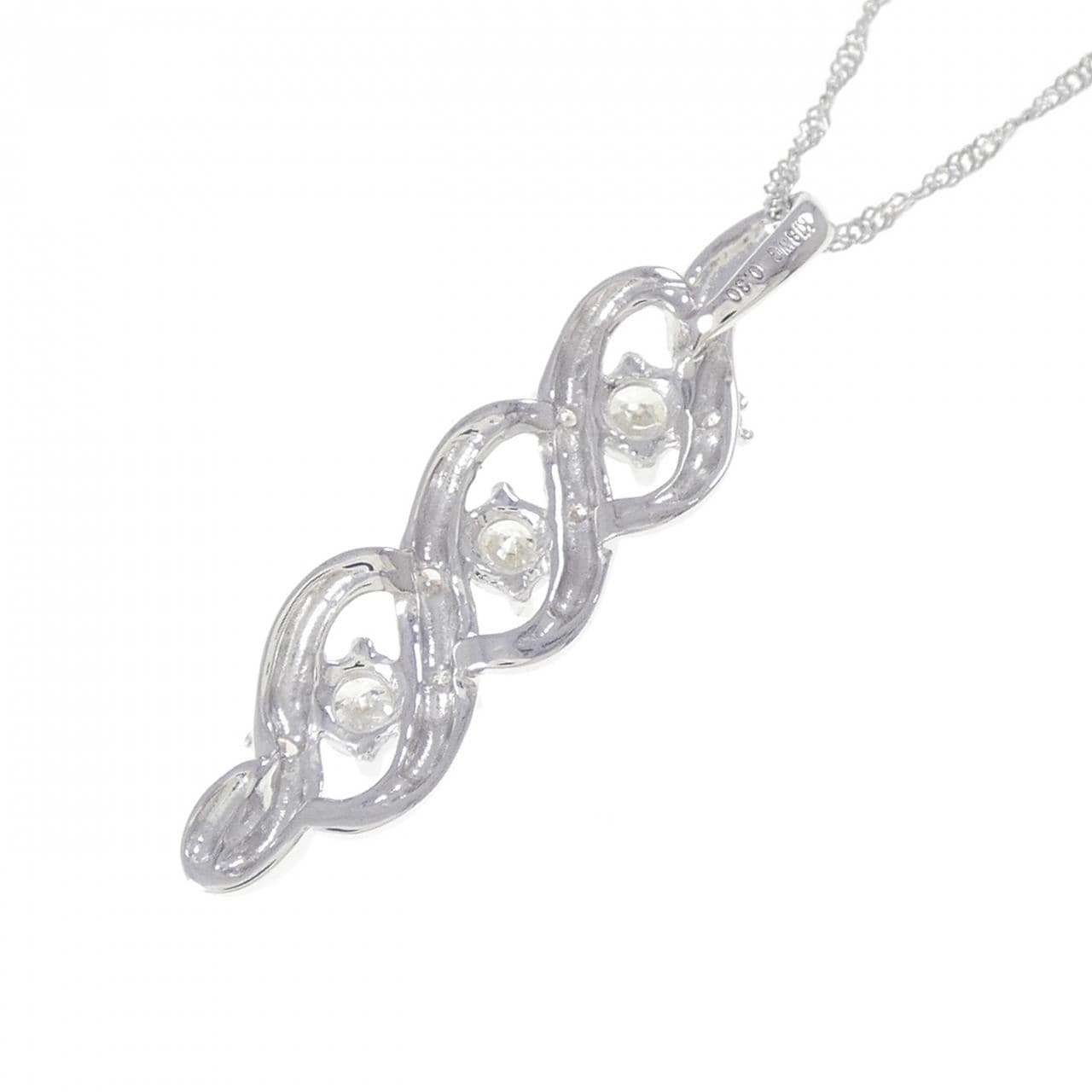 K18WG ダイヤモンド ネックレス 0.30CT