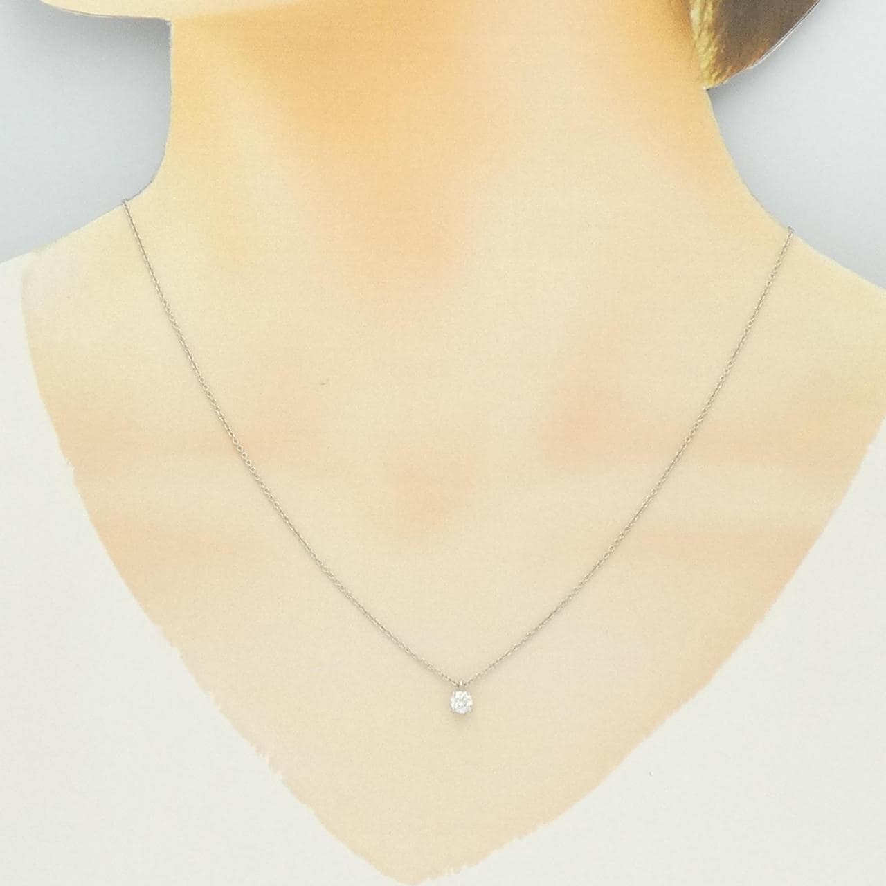 TIFFANY Solitaire Necklace 0.20CT I VS1 3EXT