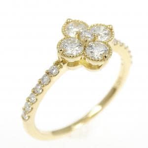 【新品】K18YG ダイヤモンド リング 0.360CT F SI1 VG