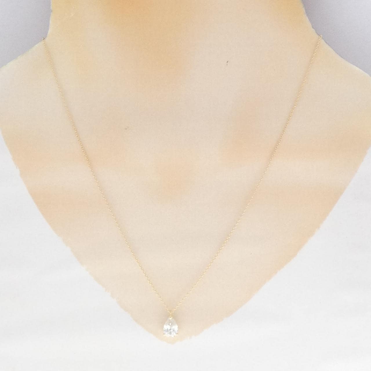 【リメイク】K18YG ダイヤモンド ネックレス 1.038CT H SI2 ペアシェイプ