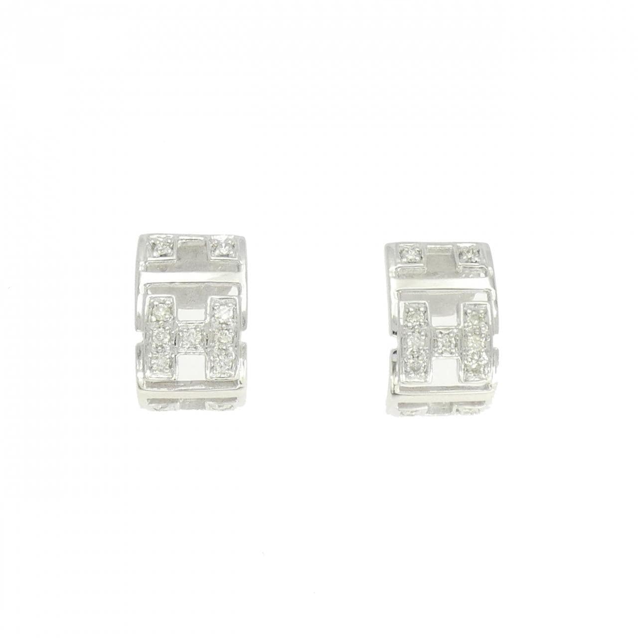 K18WG ダイヤモンド ピアス 0.24CT