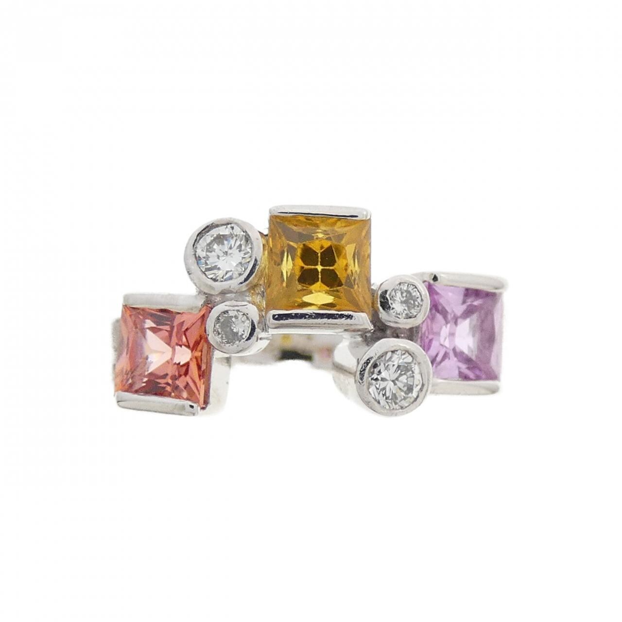 K18WG サファイヤ リング 1.00CT