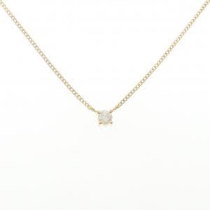 K18YG ソリティア ダイヤモンド ネックレス 0.16CT