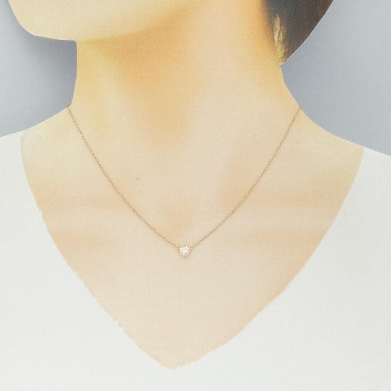 ティファニー バイザヤード ネックレス 0.18CT I VVS2 3EXT