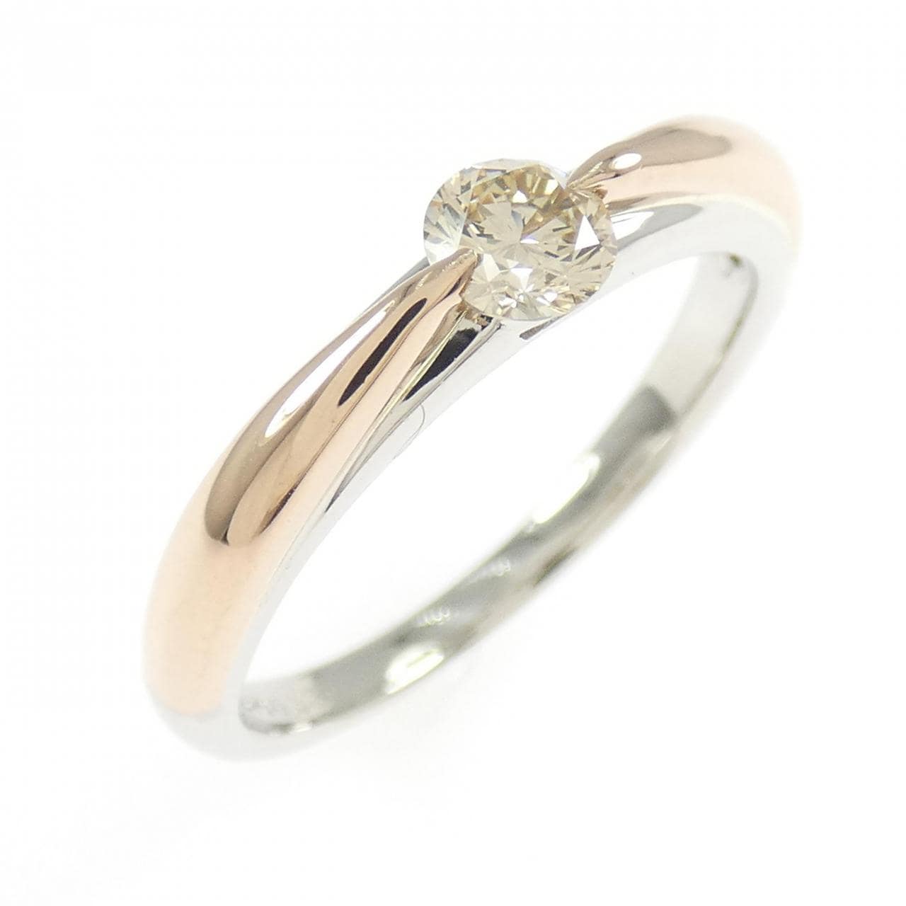 K18PG/PT900 ダイヤモンド リング 0.323CT