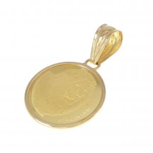 [BRAND NEW] K18YG frame coin pendant