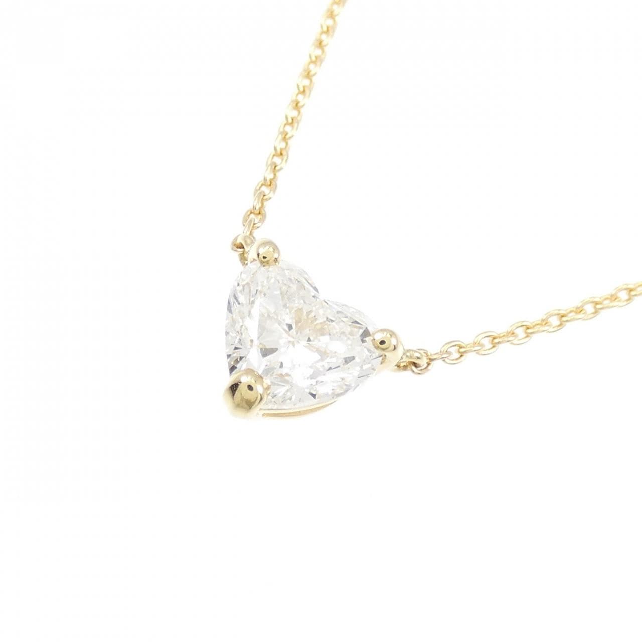 【リメイク】K18YG ダイヤモンド ネックレス 0.859CT H SI1 ハートシェイプ