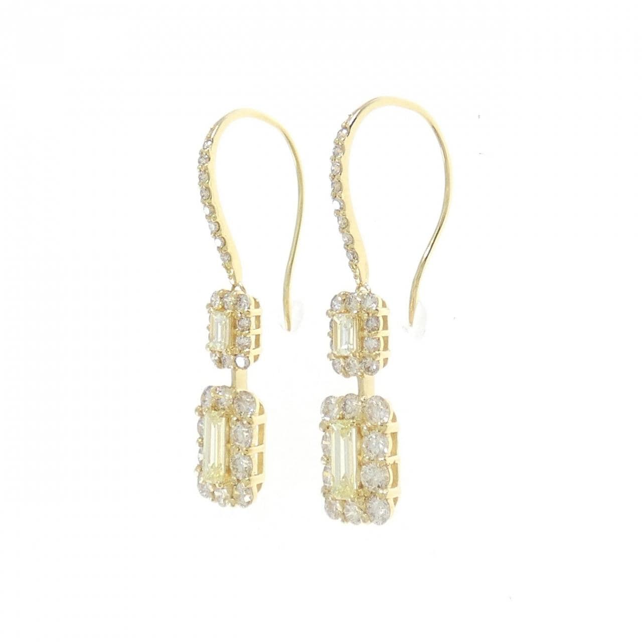 【新品】K18YG ダイヤモンド ピアス 1.30CT