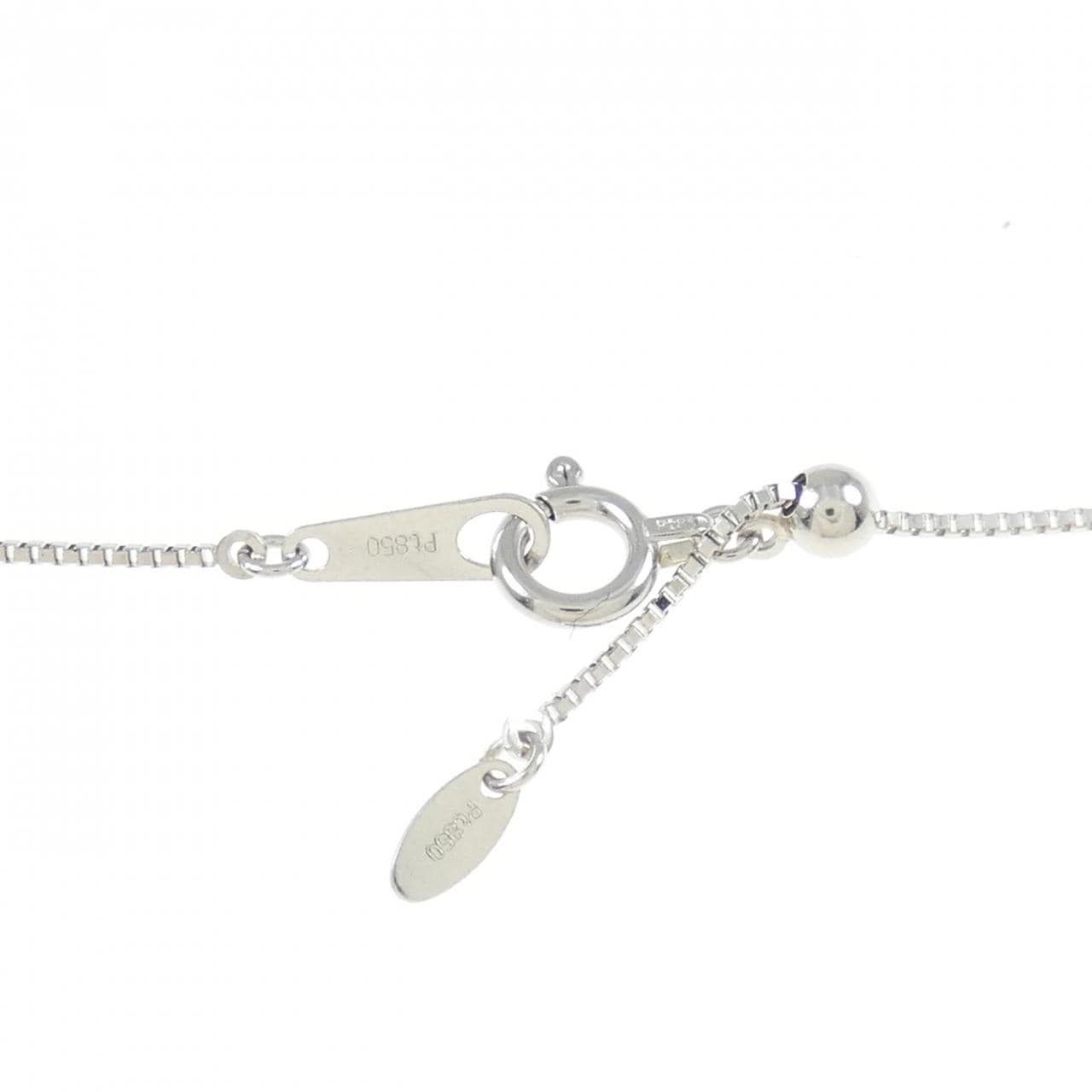 PT900/K18PG/PT850 ピンクダイヤモンド ネックレス 0.06CT