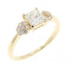 【新品】K18YG ダイヤモンド リング 0.502CT K VVS2 ファンシーカット