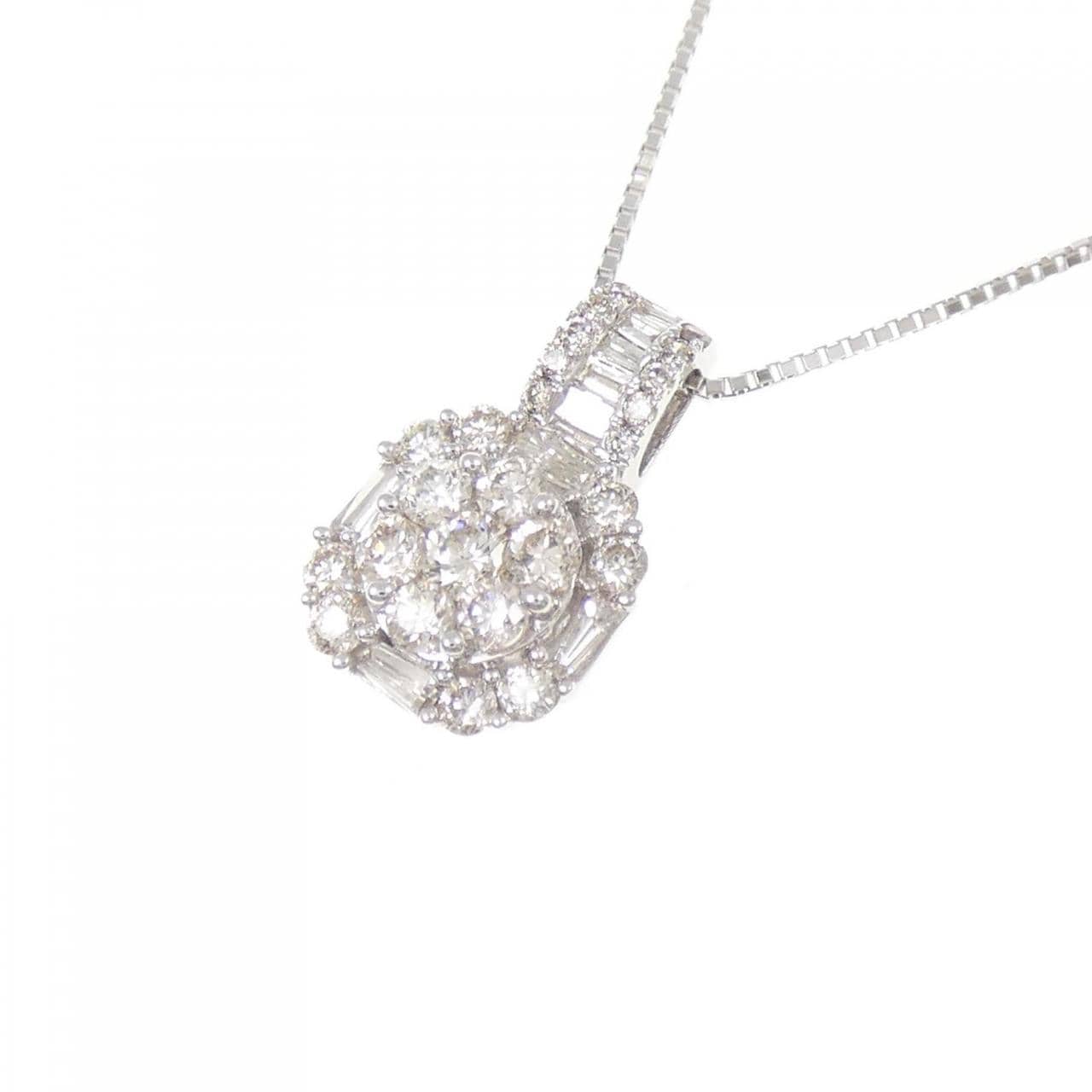 K18WG ダイヤモンド ネックレス 0.70CT