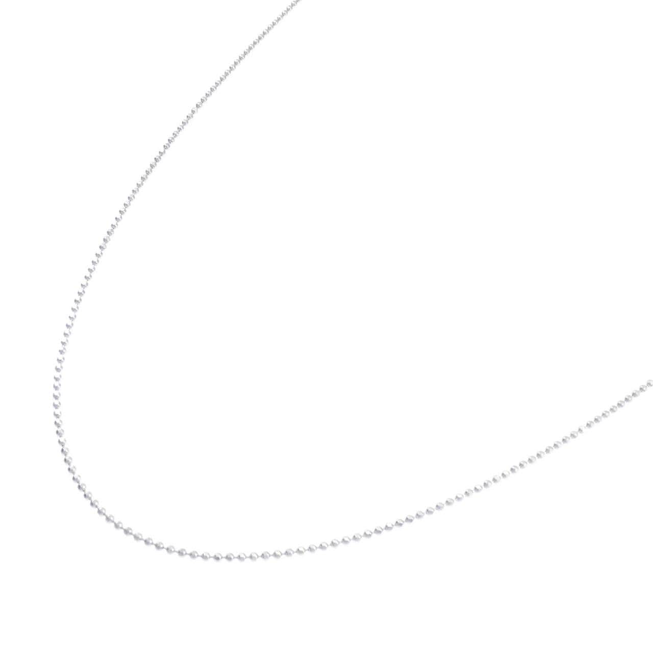 K18WG ボール チェーンネックレス