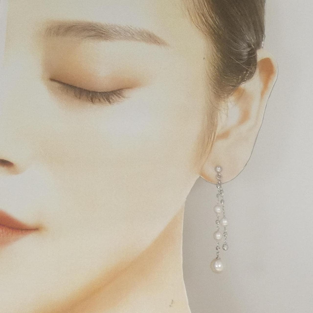 K18WG アコヤパール ピアス