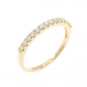 K18YG ハーフエタニティ ダイヤモンド リング 0.30CT