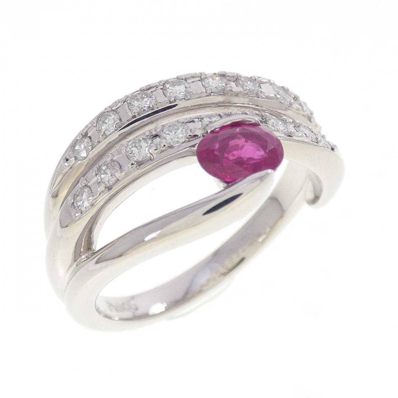 PT900 ルビー リング 0.31CT