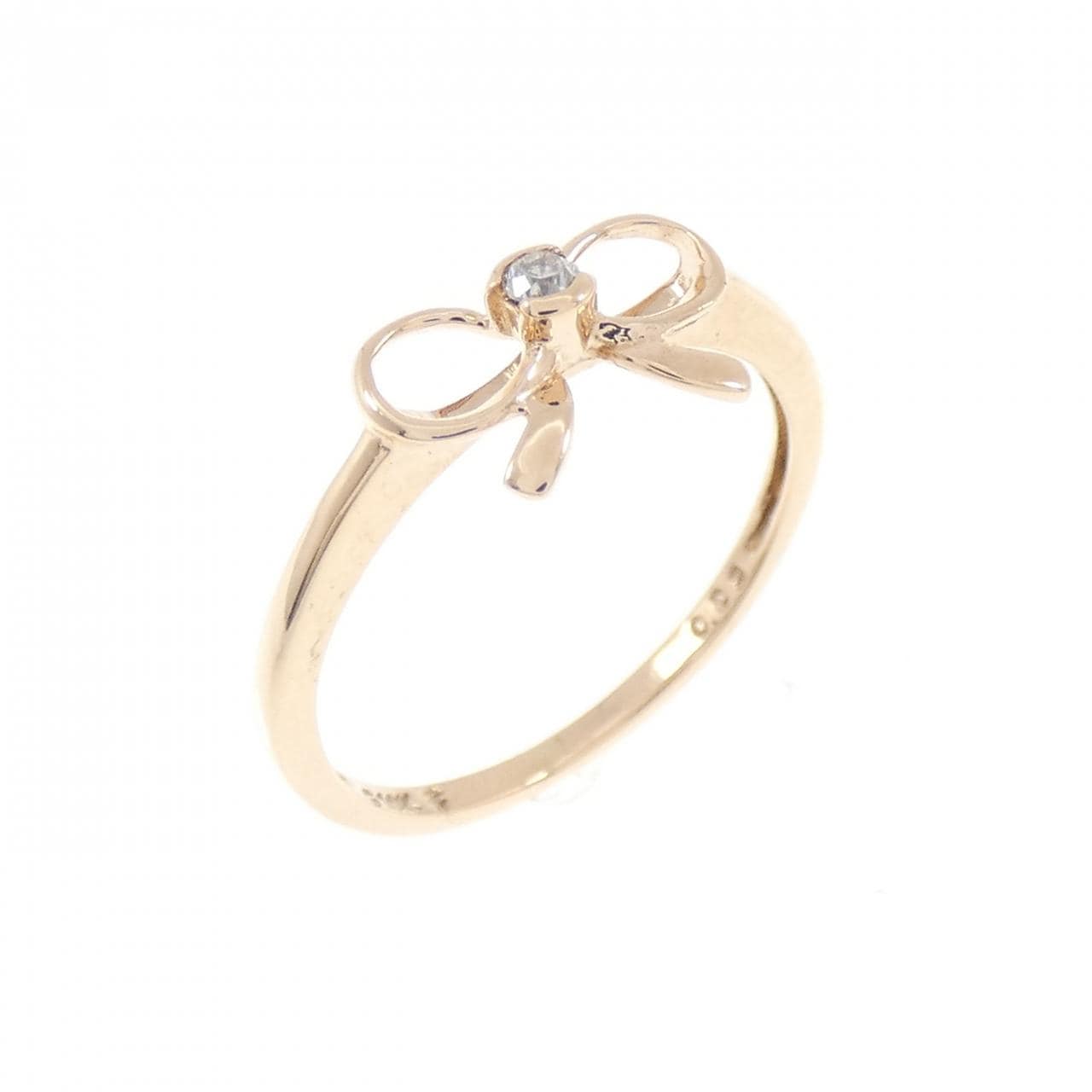フォリフォリ リボン ダイヤモンド ピンキーリング 0.02CT