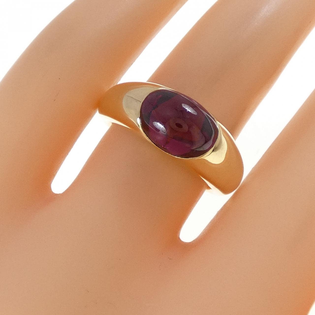 750YG ガーネット リング