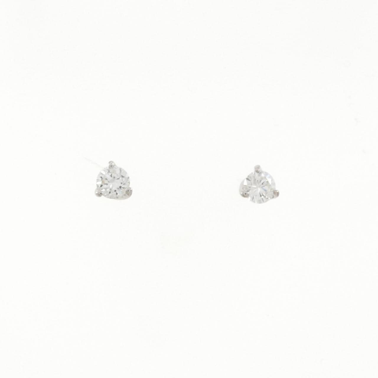 PT900 ソリティア ダイヤモンド ピアス 0.31CT