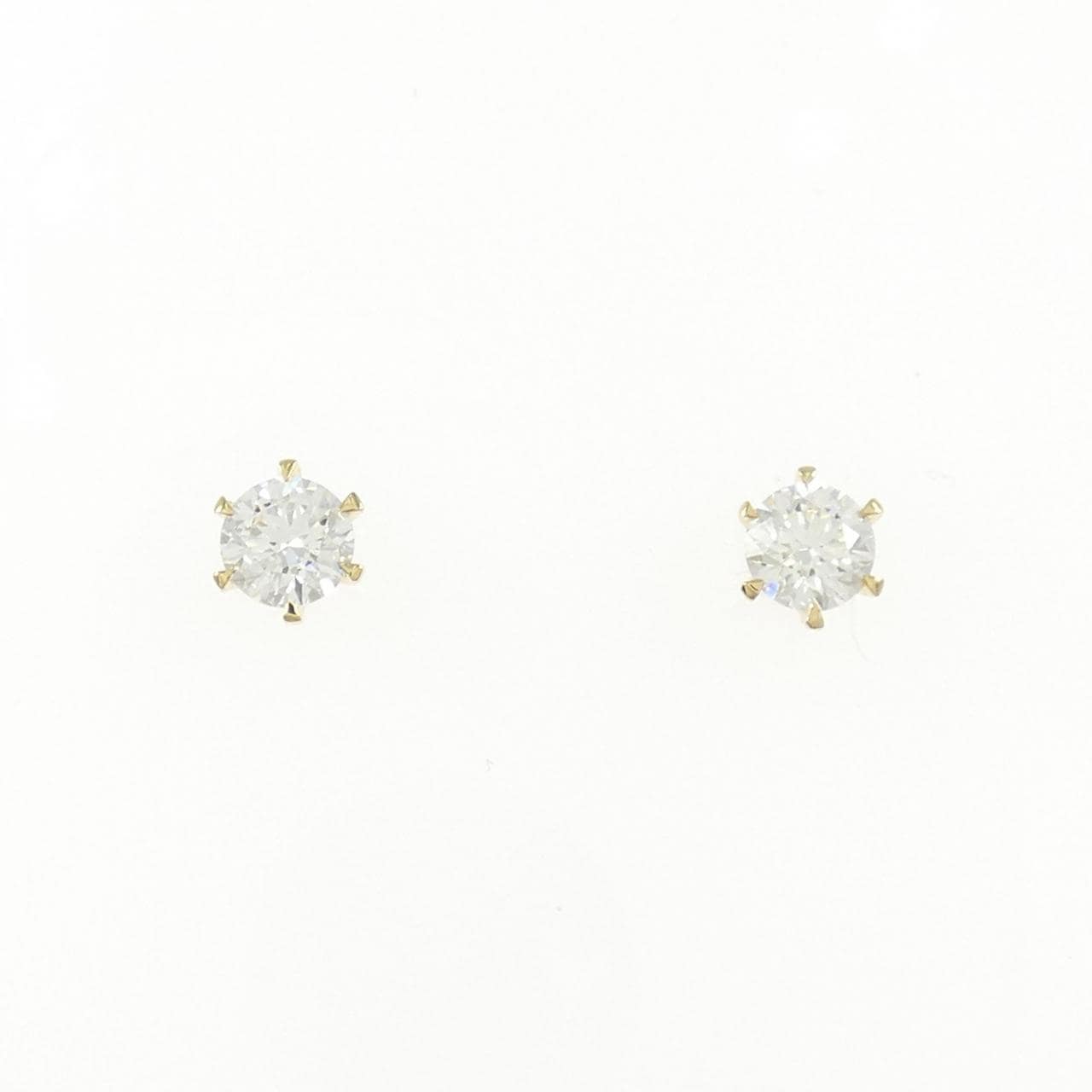 【リメイク】K18YG/ST ダイヤモンド ピアス 0.212CT 0.218CT E-F SI1 EXT H&C